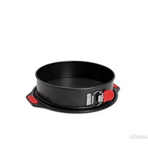 Ull Bakeware Springform 26 cm, med läckagesäker botten, snabblås och värmebeständiga silikonhandtag upp till 230 C, PFAS fri, dubbelskikts non stick beläggning, aluminiumlegerat stål, svart 4054359036728 Ull Bakeware Springform 26 cm, med läckagesäker botten, snabblås och värmebeständiga silikonhandtag upp till 230 C, PFAS fri, dubbelskikts non stick beläggning, aluminiumlegerat stål, svart 4054359036728