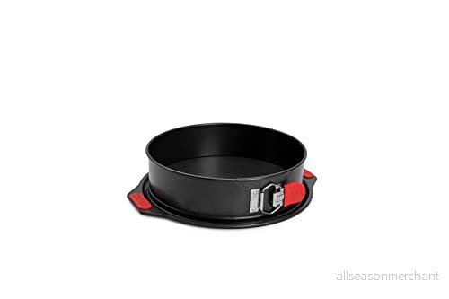 Ull Bakeware Springform 26 cm, med läckagesäker botten, snabblås och värmebeständiga silikonhandtag upp till 230 C, PFAS fri, dubbelskikts non stick beläggning, aluminiumlegerat stål, svart 4054359036728
