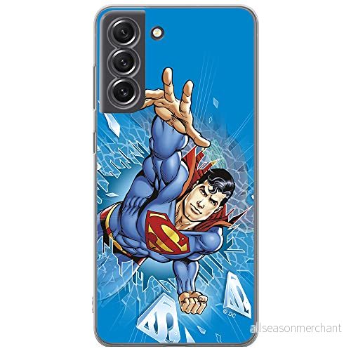 ERT GROUP mobiltelefonfodral för Samsung S21 FE originalt och officiellt licensierat DC mönster Superman 005 optimalt anpassad till formen på mobiltelefonen, fodral tillverkad av TPU plast 5903932987416