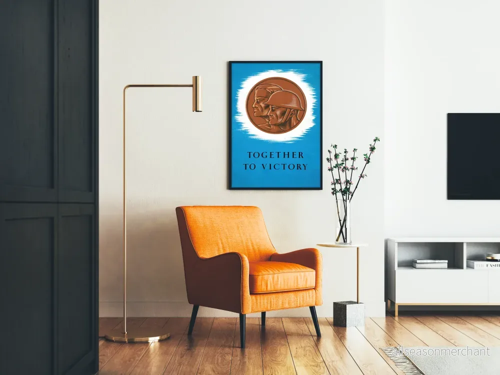 Vintage dekorativ poster Tillsammans till seger - Bild 2