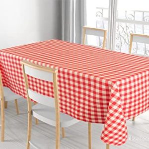 BIANCHERIAWEB Bordsduk Bordsskiva 100% Bomull Made Italy Design Rustik Quadretto RP 140×140 8056710445046