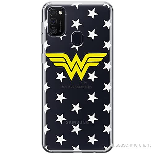 ERT GROUP mobiltelefonfodral för Samsung M21 originalt och officiellt licensierat DC mönster Wonder Woman 006 optimalt anpassad till formen på mobiltelefonen, gedeeltelijk transparant 5903537846514