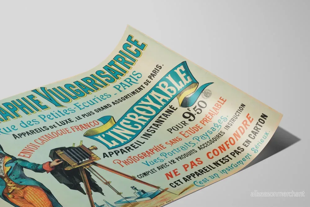 Vintageposter av fotografi Vulgarisatrice, gammal kamera - Bild 2