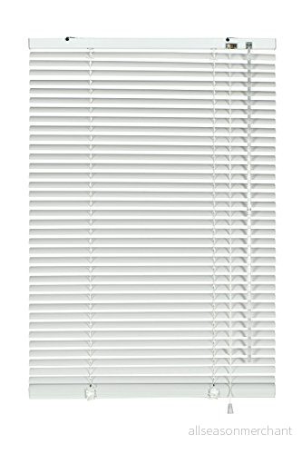 Deco Company persienn i aluminium att klämma fast, Insyns , ljus och bländskydd, Monteringssats ingår, aluminiumpersienn, Vit, 120 x 175 cm (BxH) 4003018331759
