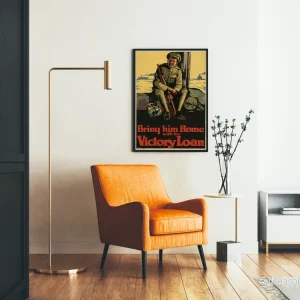 Vintage väggdekorposter Soldat och Victory Loan - Bild 2