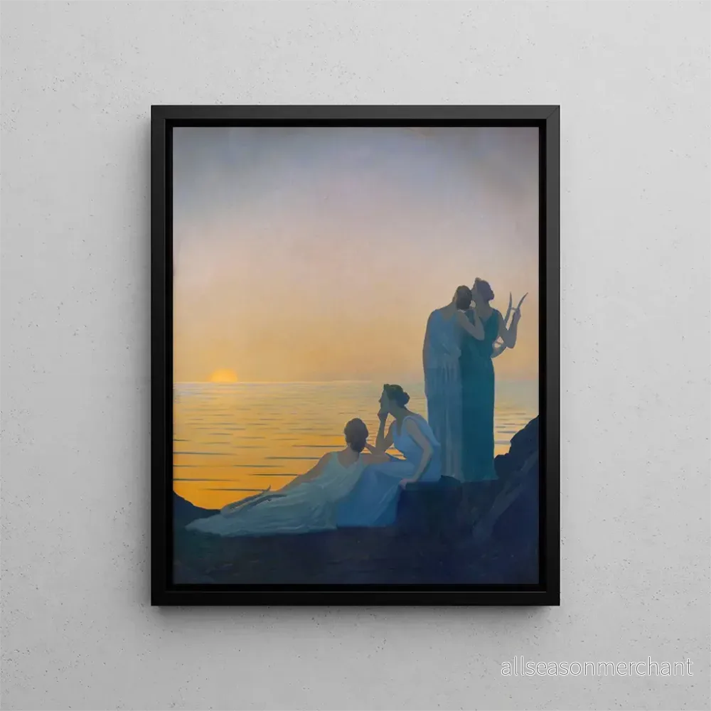 Målning Kväll antik - Alphonse Osbert | Konsttryck
