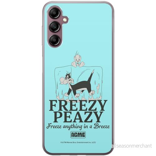 ERT GROUP mobiltelefonfodral för Samsung A14 4G/5G originalt och officiellt licensierat Looney Tunes mönster Sylvester & Tweety 005, fodral tillverkad av TPU plast 5905795124908