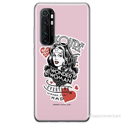ERT GROUP mobiltelefonfodral för Xiaomi MI NOTE 10 Lite originalt och officiellt licensierat DC mönster Wonder Woman 014 optimalt anpassad till formen på mobiltelefonen, fodral tillverkad av TPU plast 5904805592843