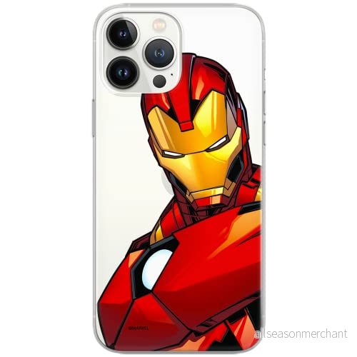 ERT GROUP mobiltelefonfodral för Samsung A50/A50s/A30s originalt och officiellt licensierat Marvel mönster Iron Man 005 Vit optimalt anpassad till formen på mobiltelefonen, gedeeltelijk transparant 5902980412093