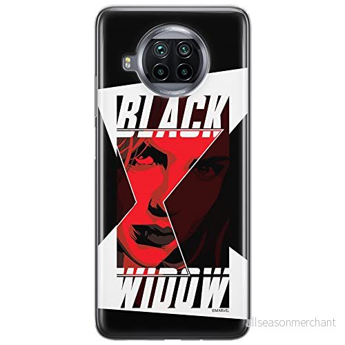 ERT GROUP mobiltelefonfodral för Xiaomi MI 10T LITE/REDMI NOTE 9 PRO 5G originalt och officiellt licensierat Marvel mönster Black Widow 012, fodral tillverkad av TPU plast 5903537160276