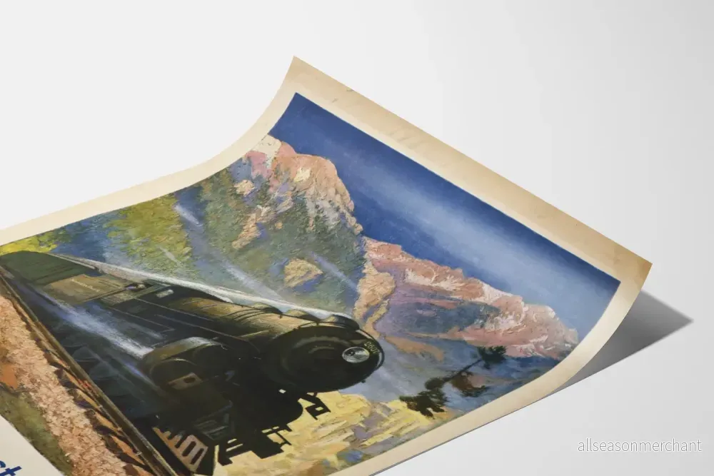 Vintageposter av North Coast Limited-tåget i Montana Rockies - Bild 3