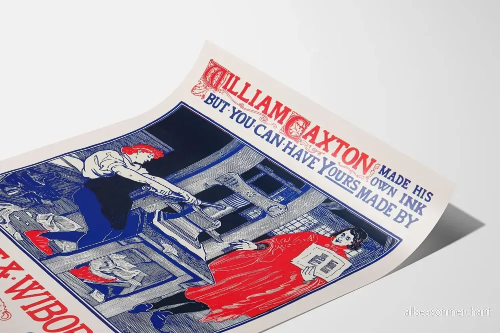 Vintage reklamposter Ault & Wiborg - Retro typografisk väggdekoration - Bild 3