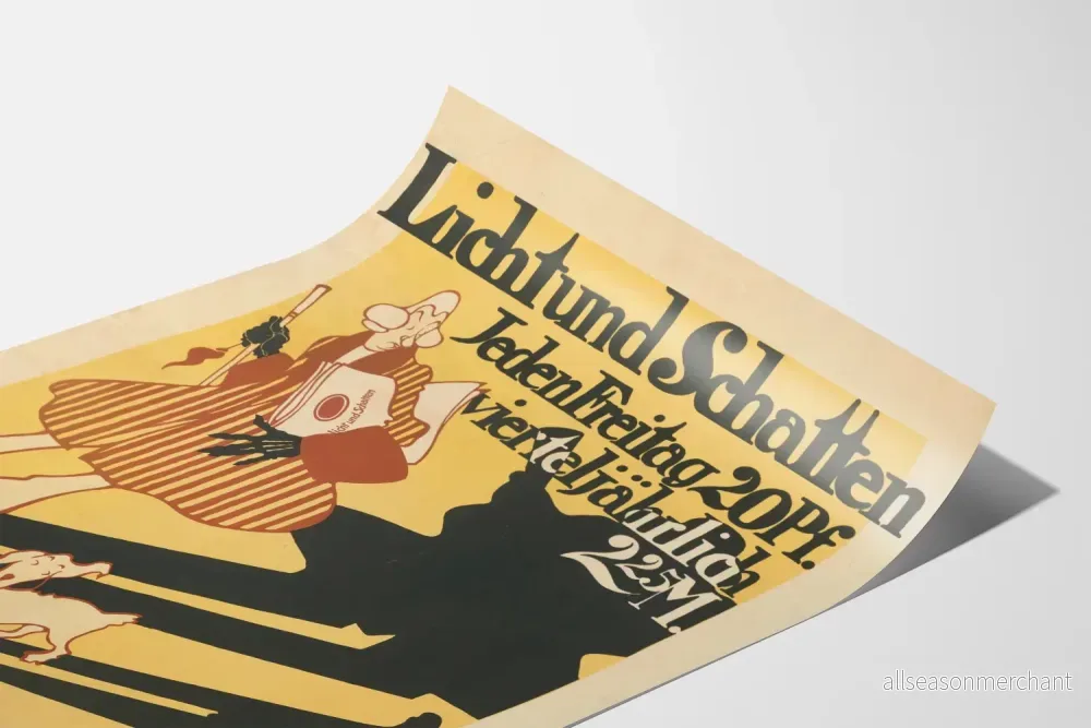 Vintageposter Licht und Schatten - Retro väggdekoration - Bild 3