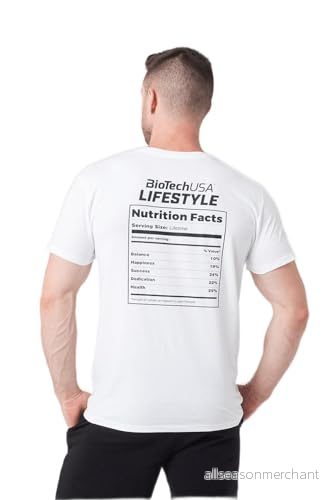 BioTechUSA Herr Nutrition, Vit, 3XL t shirt med korta ärmar, XXXL, 5999076242306