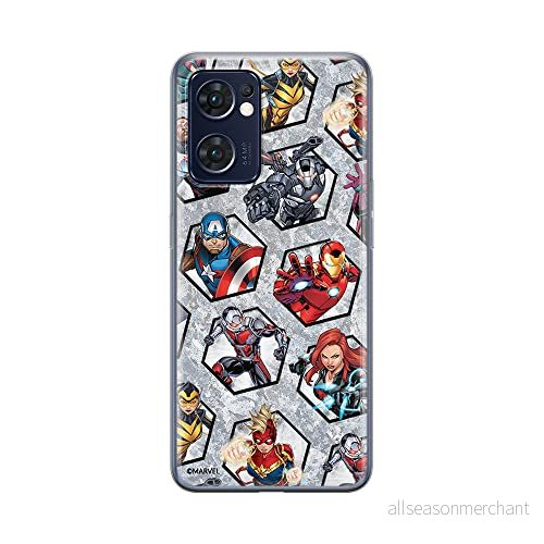 ERT GROUP mobiltelefonfodral för Oppo RENO 7 5G originalt och officiellt licensierat Marvel mönster Avengers 023 optimalt anpassad till formen på mobiltelefonen, fodral tillverkad av TPU plast 5905511312466