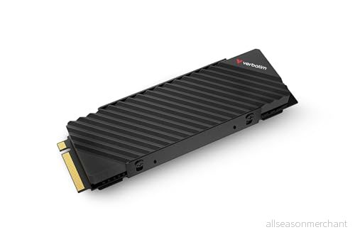Verbatim Vi7000G NVMe M.2 Internal SSD, intern SSD enhet med 1 TB datalagring och PCIe Gen 4 gränssnitt, solid state Drive för speldator Playstation 5, svart 23942493679