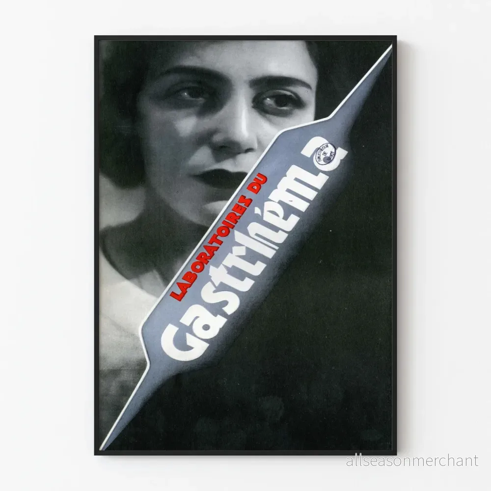 Vintageaffisch för Gastrhéma-laboratoriet för väggdekoration