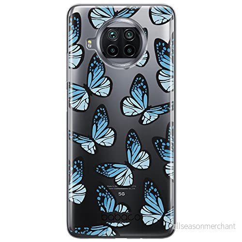 ERT GROUP mobiltelefonfodral för Xiaomi MI 10T LITE/REDMI NOTE 9 PRO 5G originalt och officiellt licensierat Babaco mönster Butterflies 002, gedeeltelijk transparant 5904805719851
