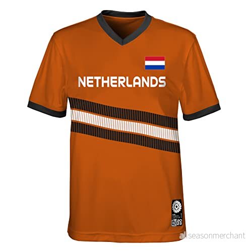 FIFA Unisex officiell 2023 kvinnors fotbollsvärldscup, vuxen, team, skjorta, Nederländerna t shirt (1 pack) 197427188821