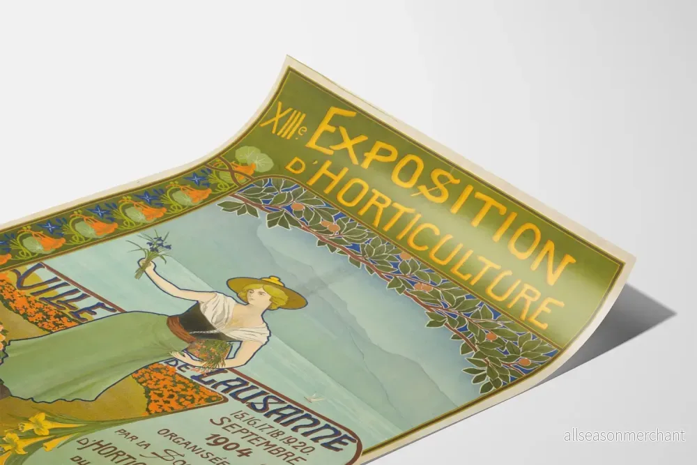 Vintageposter för Horticulturalutställningen i Lausanne 1904 - Bild 3
