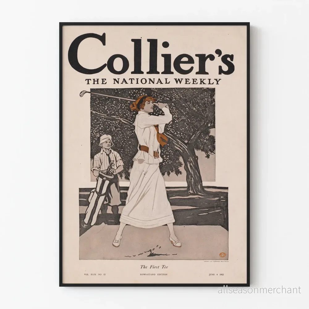 Vintageposter Collier's The National Weekly - The First Tee