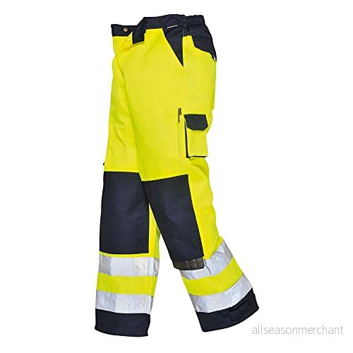 PORTWEST TX51 Lyon varningsskyddsbyxa, 1 st, XXL, gul/marin, TX51YNRXXL 5036108289554