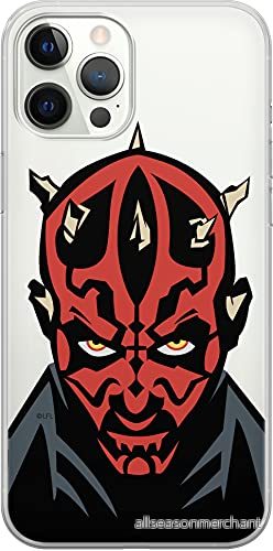 ERT GROUP mobiltelefonfodral för Apple Iphone 12 PRO MAX originalt och officiellt licensierat Star Wars mönster Darth Maul 004 Vit anpassad till formen på mobiltelefonen, gedeeltelijk transparant 5903537993669
