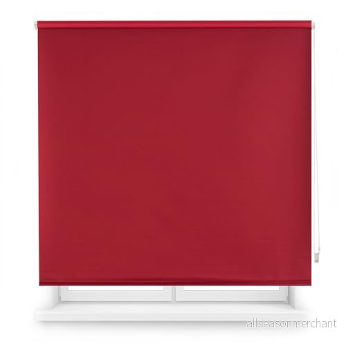 Blindecor Skräddarsydd ogenomskinlig rullgardin rödbrun färg 125 x 230 cm (bredd höjd) tygstorlek 122 225 ogenomskinliga rullgardiner för fönster 8434363507920