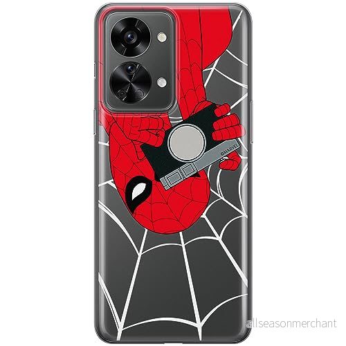 ERT GROUP mobiltelefonfodral för OnePlus NORD 2T 5G originalt och officiellt licensierat Marvel mönster Spider Man 027 optimalt anpassad till formen på mobiltelefonen, gedeeltelijk transparant 5905795004019
