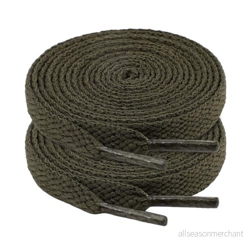 2 par skosnören platta slitstarka skoband ersättning fodral av polyester för sneakers, sportskor, löparskor, sneakers skospets, gröna, 120 6975058038395