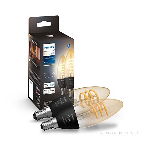 Philips Hue White Ambiance Filament E14 - 2-pack - Bärnstensgul 8719514411869
