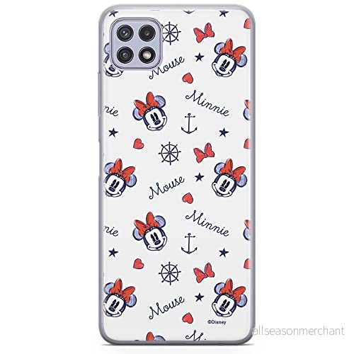 ERT GROUP mobiltelefonfodral för Samsung A22 5G originalt och officiellt licensierat Disney mönster Minnie 007 optimalt anpassad till formen på mobiltelefonen, fodral tillverkad av TPU plast 5903932803082
