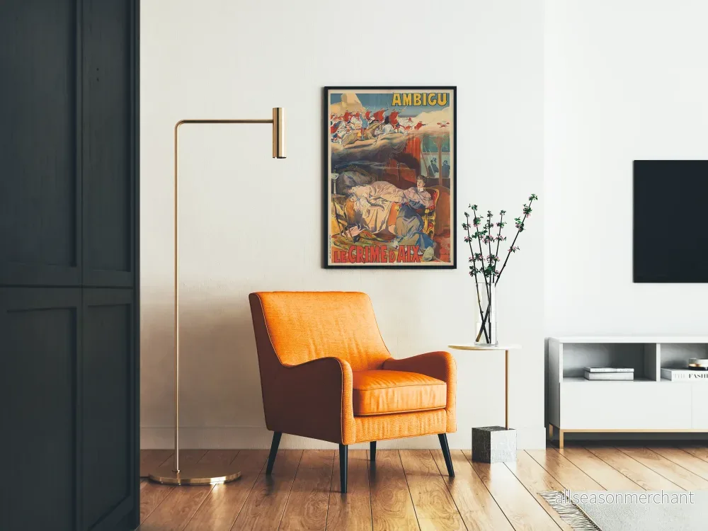Vintageposter Ambigu Le Crime d'Aix väggdekoration - Bild 2