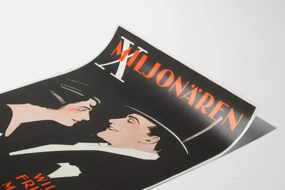 Vintage dekorativ poster Miljonären - Par i elegant klädsel - Bild 3