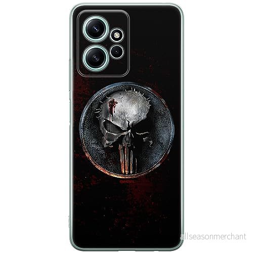 ERT GROUP mobiltelefonfodral för Xiaomi REDMI NOTE 12 4G originalt och officiellt licensierat Marvel mönster Punisher 004 anpassad till formen på mobiltelefonen, fodral tillverkad av TPU plast 5905511938529