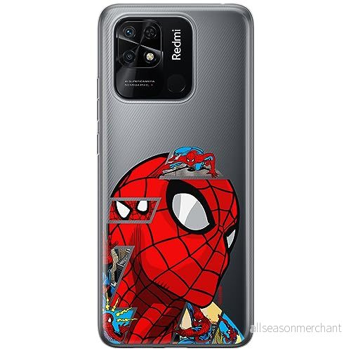 ERT GROUP mobiltelefonfodral för Xiaomi REDMI 10C originalt och officiellt licensierat Marvel mönster Spider Man 042 optimalt anpassad till formen på mobiltelefonen, gedeeltelijk transparant 5905795018214