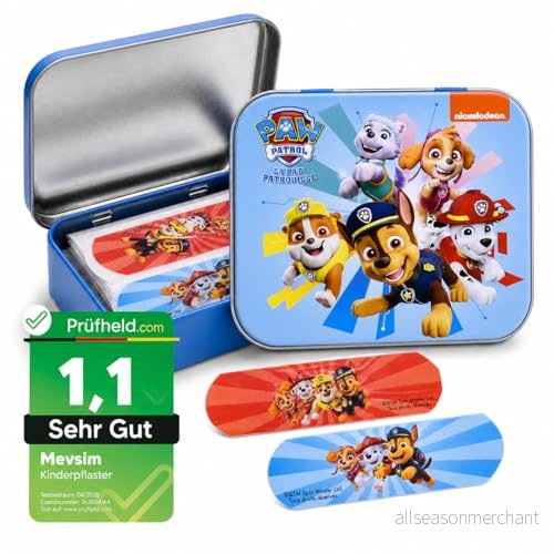 Paw Patrol Barnplåster licensierad produkt metalllåda 24 plåster vacker design förvaringslåda för barn lämplig ryggsäck handväska 6095933744743