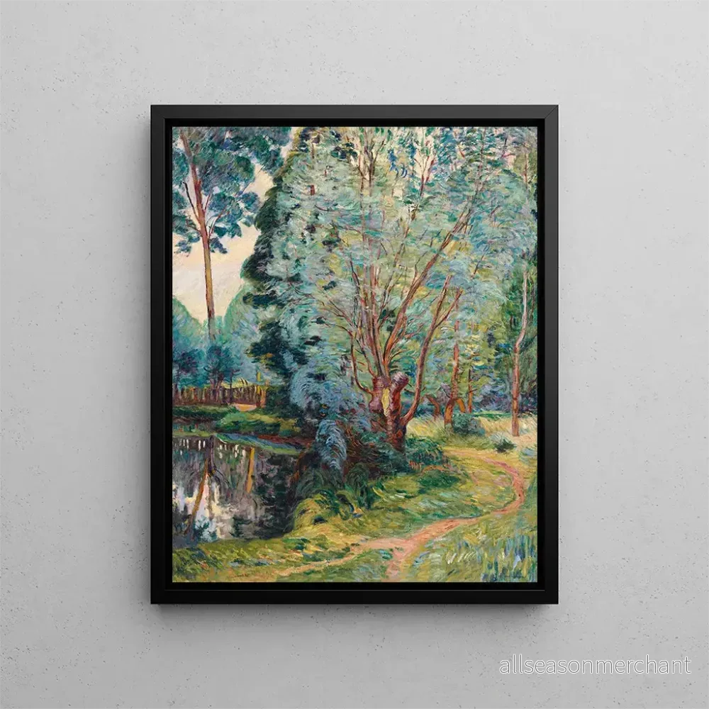 Målning av skogssjölandskap - Armand Guillaumin | Konsttryck