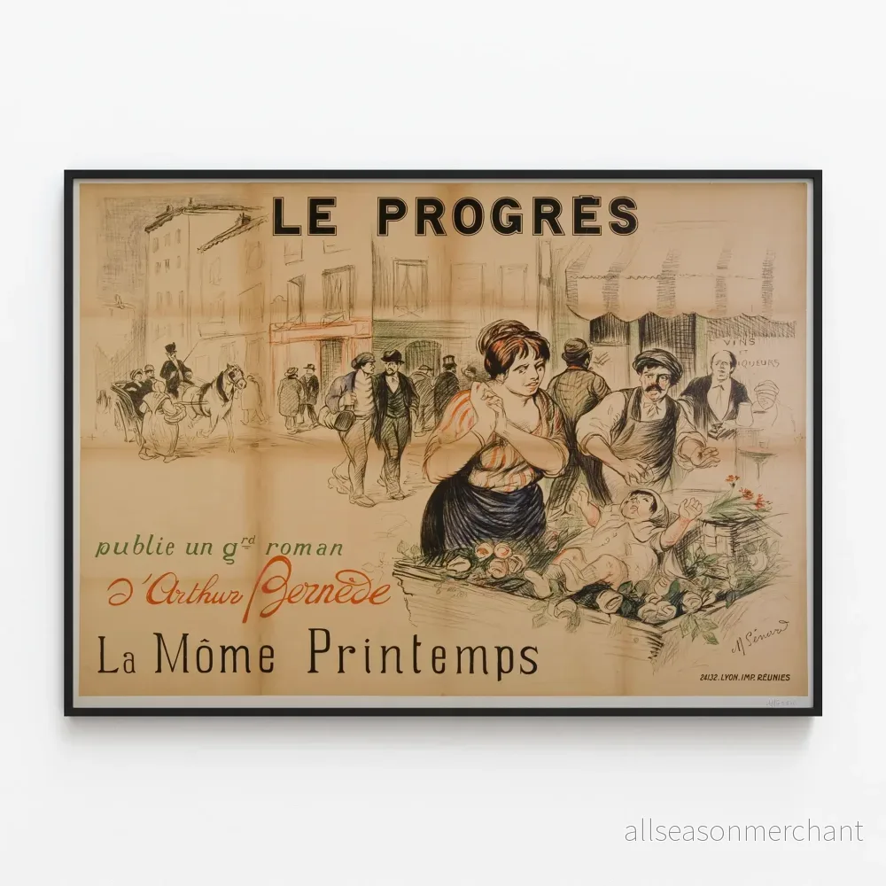 Vintageposter La Môme Printemps - Illustrerad väggdekoration