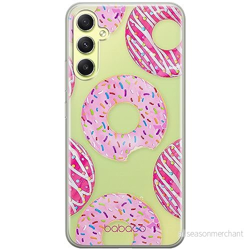 ERT GROUP mobiltelefonfodral för Samsung A34 5G originalt och officiellt licensierat Babaco mönster Donut 002 optimalt anpassad till formen på mobiltelefonen, gedeeltelijk transparant 5905511774486