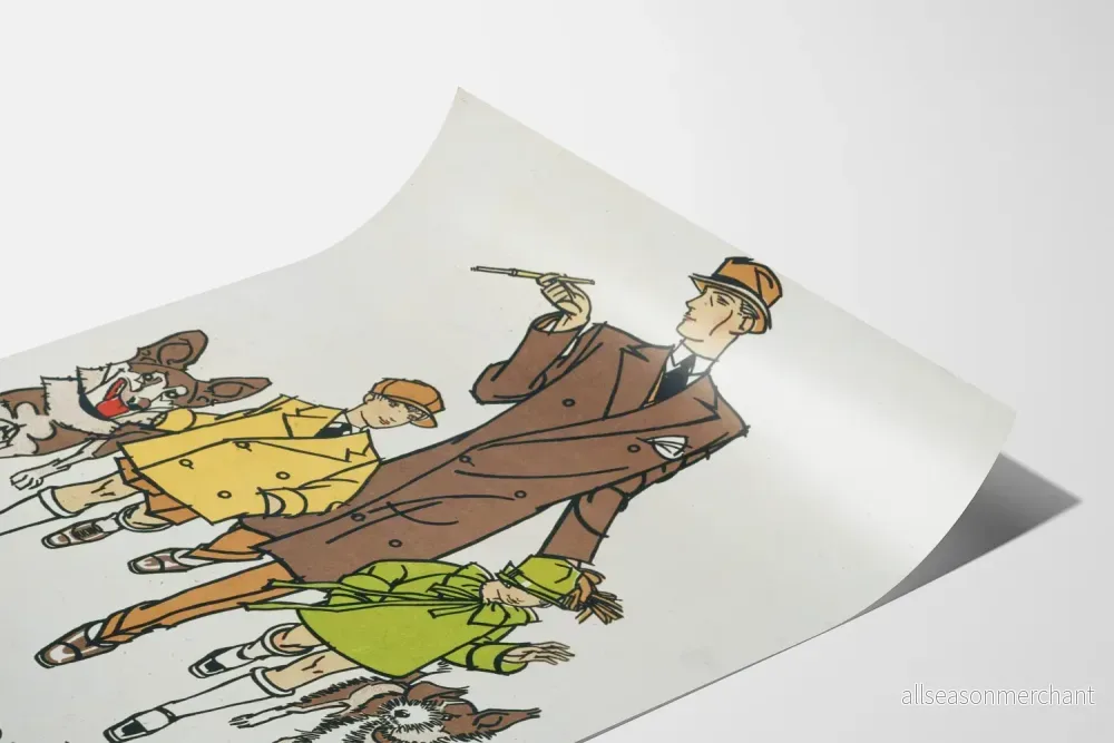 Vintageposter för kläder, bröllopsföljen för män och barn - Bild 3