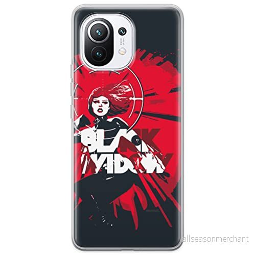 ERT GROUP mobiltelefonfodral för Xiaomi 11 originalt och officiellt licensierat Marvel mönster Black Widow 005 optimalt anpassad till formen på mobiltelefonen, fodral tillverkad av TPU plast 5903537117874