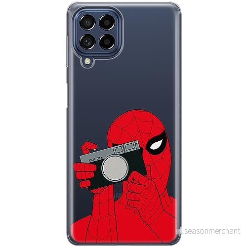 ERT GROUP mobiltelefonfodral för Samsung M33 5G originalt och officiellt licensierat Marvel mönster Spider Man 026 optimalt anpassad till formen på mobiltelefonen, gedeeltelijk transparant 5905795002763