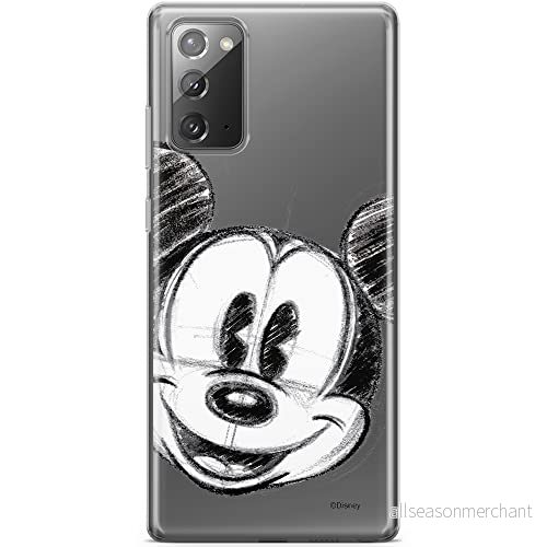 ERT GROUP mobiltelefonfodral för Samsung GALAXY NOTE 20 originalt och officiellt licensierat Disney mönster Mickey 004 optimalt anpassad till formen på mobiltelefonen, gedeeltelijk transparant 5903040449363