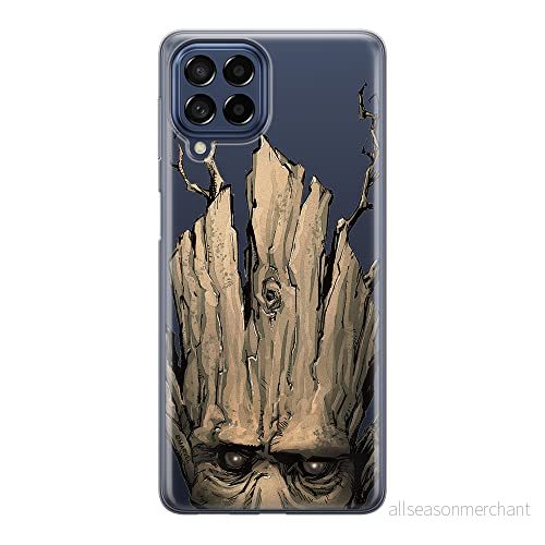 ERT GROUP mobiltelefonfodral för Samsung M33 5G originalt och officiellt licensierat Marvel mönster Groot 002 optimalt anpassad till formen på mobiltelefonen, gedeeltelijk transparant 5905511347871