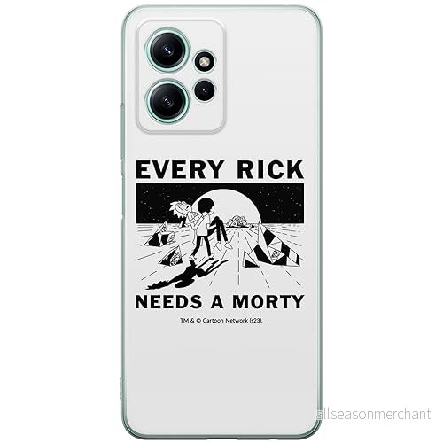 ERT GROUP mobiltelefonfodral för Xiaomi REDMI NOTE 12 4G originalt och officiellt licensierat Rick and Morty mönster & 045, fodral tillverkad av TPU plast 5905795049911