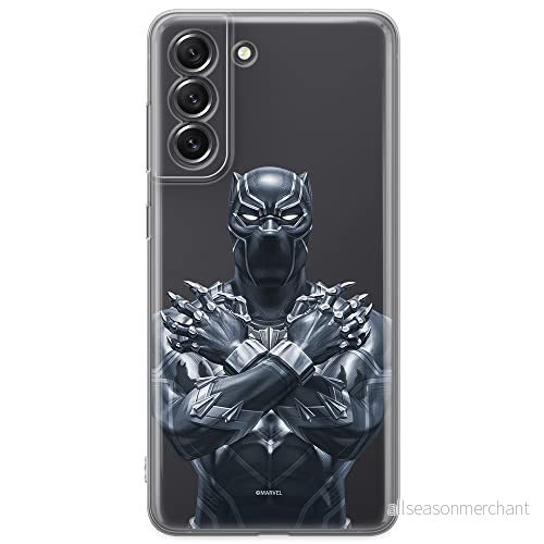 ERT GROUP mobiltelefonfodral för Samsung S21 FE originalt och officiellt licensierat Marvel mönster Black Panther 012 optimalt anpassad till formen på mobiltelefonen, gedeeltelijk transparant 5903932986389