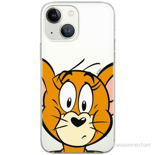 ERT GROUP mobiltelefonfodral för Iphone 13 MINI originalt och officiellt licensierat Tom and Jerry mönster 002Vit optimalt anpassad till formen på mobiltelefonen, gedeeltelijk transparant 5903932847789