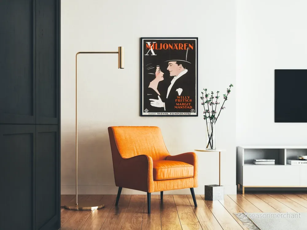 Vintage dekorativ poster Miljonären - Par i elegant klädsel - Bild 2