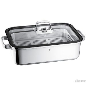 WMF Ångkokare 3,5 L Vitalis glaslock med silikonkant och termometer aroma ångställning Cromargan® Rostfritt stål 4000530678546
